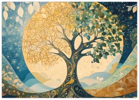 Tablou – Arborele vieții în lună (70x50 cm)