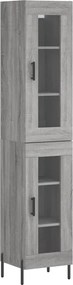vidaXL Dulap înalt, gri sonoma, 34,5x34x180 cm, lemn prelucrat