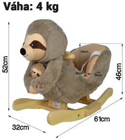 Infantastic  Balansoar cu efecte sonore, 61x32x52cm