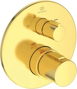 Baterie cada - dus incastrata Ideal Standard Ceratherm T100 auriu periat fara corp ingropat