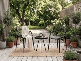 Set de gradina KATO SIRVON - 2 scaune si masa rotunda, neagra