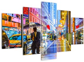 Tablou - Oraș în lumina neoanelor (150x105 cm)