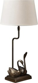 Lampa de masa, cu abajur din in, Swans