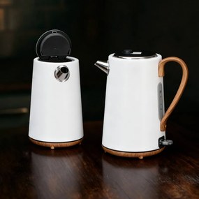 Fierbător electric Adler AD 1352, 2200W, 1,7 l, STRIX, bază rotativă, oprire automată, alb