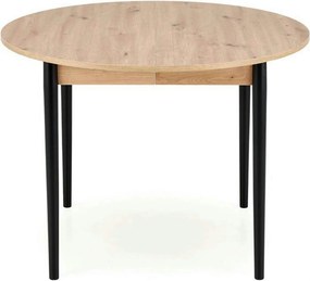 Masa extensibila PIVOT, stejar artisan/negru, PAL laminat/lemn, 102/14