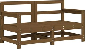 vidaXL Canapele colțar grădină , 2 buc., maro miere, lemn masiv de pin