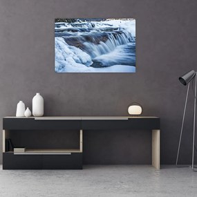 Tablou - Râu iarna (90x60 cm)