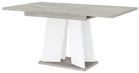 Masă de sufragerie Mulnu (gri deschis + Alb) (pentru 4 până la 6 persoane). 1055226