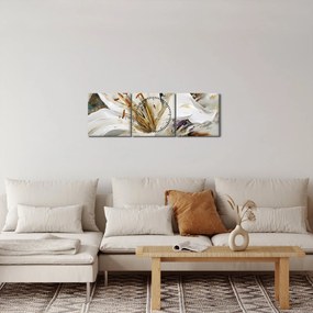 Tablou - Abstracție cu crin (cu ceas) (90x30 cm)