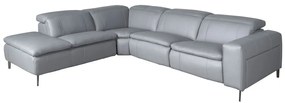 Coltar 5 locuri, Functia Relax, Sezlong Stanga, Cowhide gri