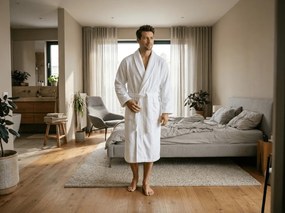 Halat de baie frotir Deluxe alb Marime: XXXL