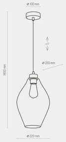 Lustră pe cablu TULON 1xE27/60W/230V