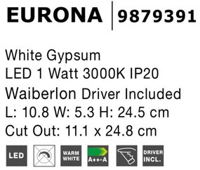 Spot LED incastrabil ideal pentru iluminat scara sau hol EURONA, 10,8x24,5cm NVL-9879391