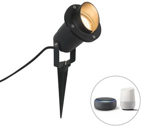 Spot inteligent cu țăruș negru IP65, inclusiv WiFi GU10 - Done