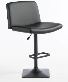 HR150KW Scaun Neagră din Piele Ecologica cu Bază Neagră