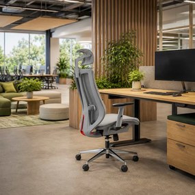 Scaun ergonomic SYYT 9510, spătar înalt și bază metalică