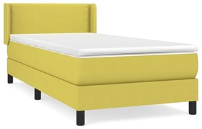 3129592 vidaXL Pat box spring cu saltea, verde, 80x200 cm, textil