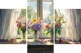Tablou - Buchet la fereastră (90x60 cm)