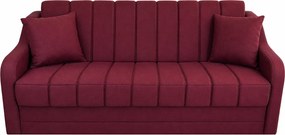 Canapea ALEX extensibila, 3 locuri, cu lada de depozitare, stofa rosu bordo, 220x90x90 Rosu Bordo