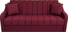 Canapea ALEX extensibila, 3 locuri, cu lada de depozitare, stofa rosu bordo, 220x90x90 Rosu Bordo