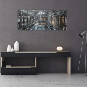 Tablou cu u interiorul clădirii vechi (120x50 cm)