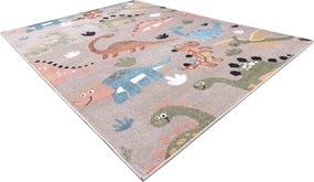 Covor FUN Dino pentru copii, Dinoszauruszok bej - SECUNDAR-COTATI PRODUSUL