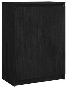 808112 vidaXL Servantă, negru, 60x36x84 cm, lemn masiv de pin