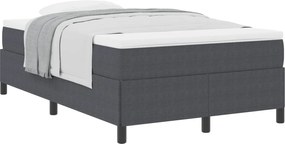 vidaXL Pat cu arcuri Gri închis 120 x 190 cm Țesătură din corduroy