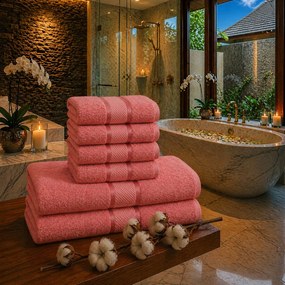 Set 6 Prosoape ROYAL Premium – 100% Bumbac Pieptănat, 550 g/mp, Ultra-Absorbante și Pufoase