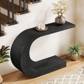 MAM12 - Masa Consola, 110 cm, masuta hol, living, dining, dormitor - Maro / Negru