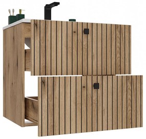 Dulap sub lavoar Terca 1 60 (stejar evoke) (cu lavoar). 1133036