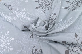 Lenjerie de pat din bumbac CHRISTMAS FLAKES gri Dimensiune lenjerie de pat: 70 x 90 cm | 140 x 200 cm