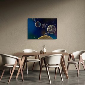 Tablou pe sticlă cu buline (70x50 cm)