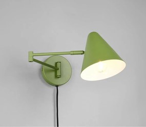 Aplică de perete verde cu structură flexibilă cu alimentare la priză ø 15 cm Cosima – Trio