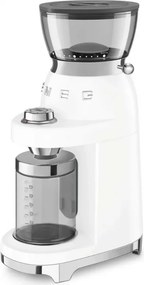 Rasnita de cafea Smeg CGF03WHEU, 150 W, 240 g, Sistem de rotire si blocare, Functie manuala, Alb
