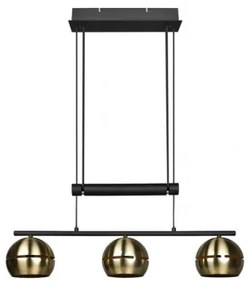 Lustră pe cablu FLETCHER 3xE14/40W/230V alamă Trio