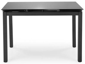 Set de sufragerie Jasper 4+1, gri/negru