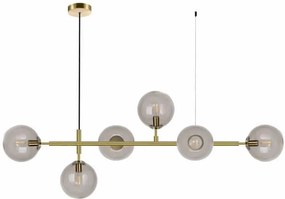 Light Prestige Alisa lampă suspendată 6x40 W transparent-auriu LP-005/6PTR