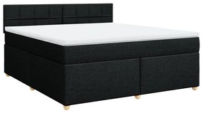 3286761 vidaXL Pat box spring cu saltea, negru, 180x200 cm, catifea