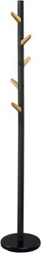 Cuier pom W66, negru/stejar, metal/lemn, 28x177 cm