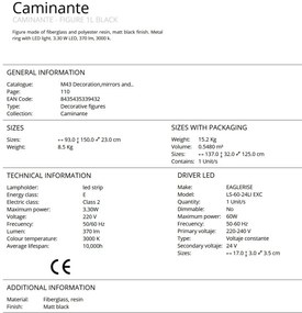 Figurina decorativa / Lampa LED de podea design lux Caminante