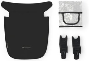 Cărucior de copii combinat 3 în 1 KINDERKRAFT NEWLY Classic black + scaun auto MINK PRO