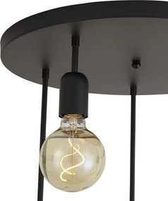 Plafoniera moderna neagra cu 5 lumini - Facil