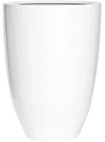 Jardiniera Ben, alb lucios, dimensiuni multiple - PotteryPots Mărime: L - v. 55 cm, ⌀ 40 cm