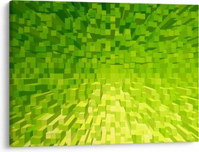 Tabloul cuburilor galbenverzui (70x50 cm)