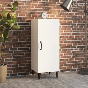 812336 vidaXL Servantă, alb extralucios, 34,5x34x90 cm, lemn compozit
