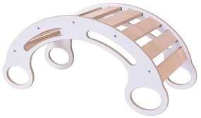 Leagăn multifuncțional Montessori alb/arțar