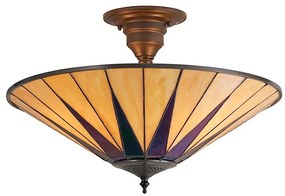 Endon 64043 - Lustră aplicată Tiffany DARK STAR, 3 x E27, 60 W, 230 V, diam. 49 cm