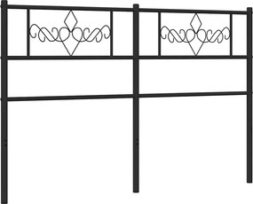 vidaXL Tăblie de pat de schimb metalică, negru, 120 cm