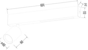 Spot LED MAGNET LED/5W/230V + 1xGU10/60W 3000/4000K alb